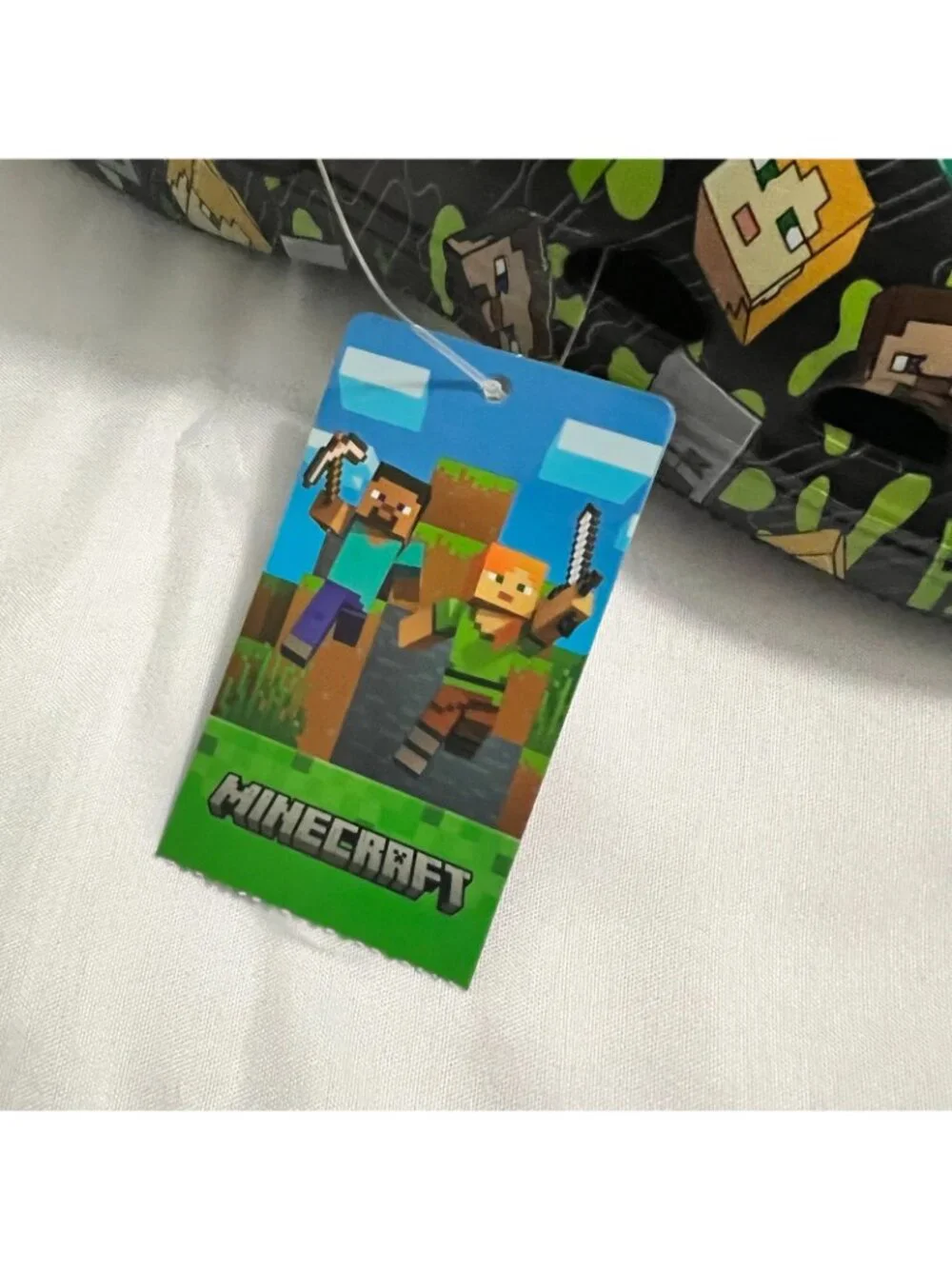 Minecraft Boys EVA Clogs Slip-On Shoes Sz 5 Creeper Steve Alex Skeleton NWT